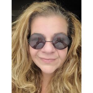 Petals and Peacocks Round Metal Frame Hippie 60s Sunglasses